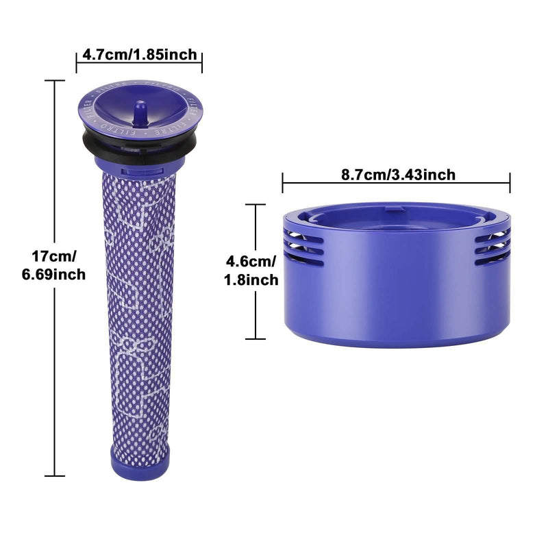 Vacuum Replacement Post Pre Motor HEPA Filters Kit Household Appliances - DailySale