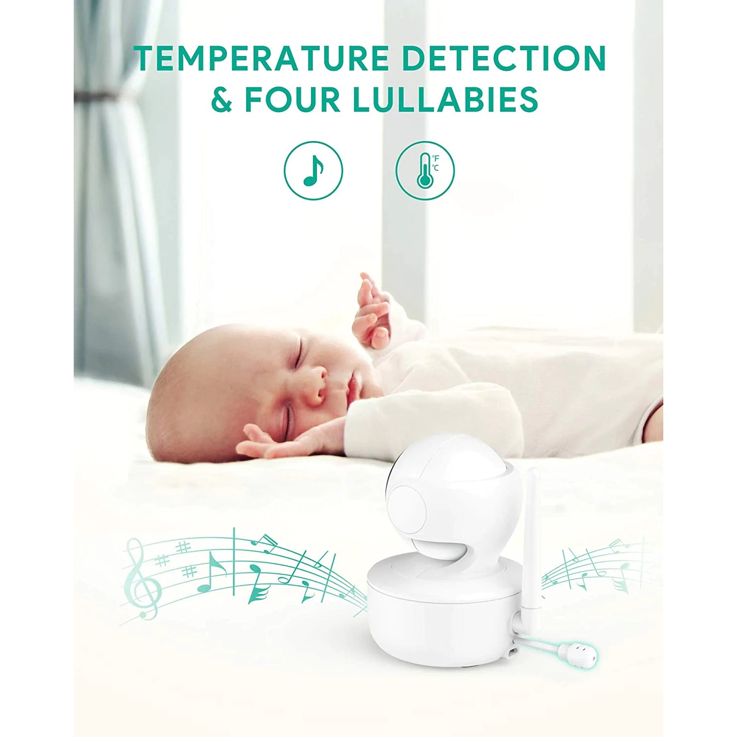 VALKIA 720P 5" HD Display Baby Monitor with Camera & Audio Smart Home & Security - DailySale