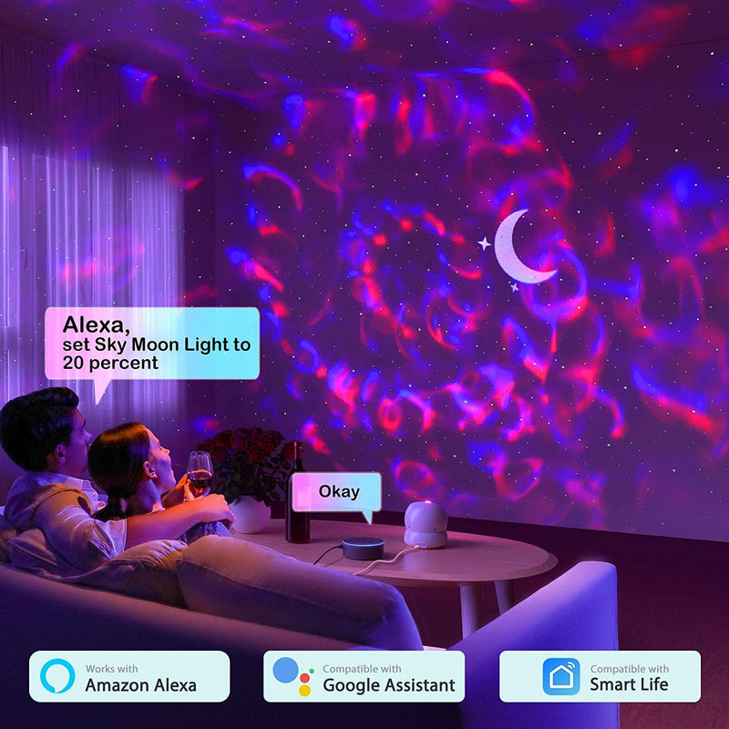 VANKYO Galaxy Smart Night Light Projector with APP and Voice Control Indoor Lighting - DailySale