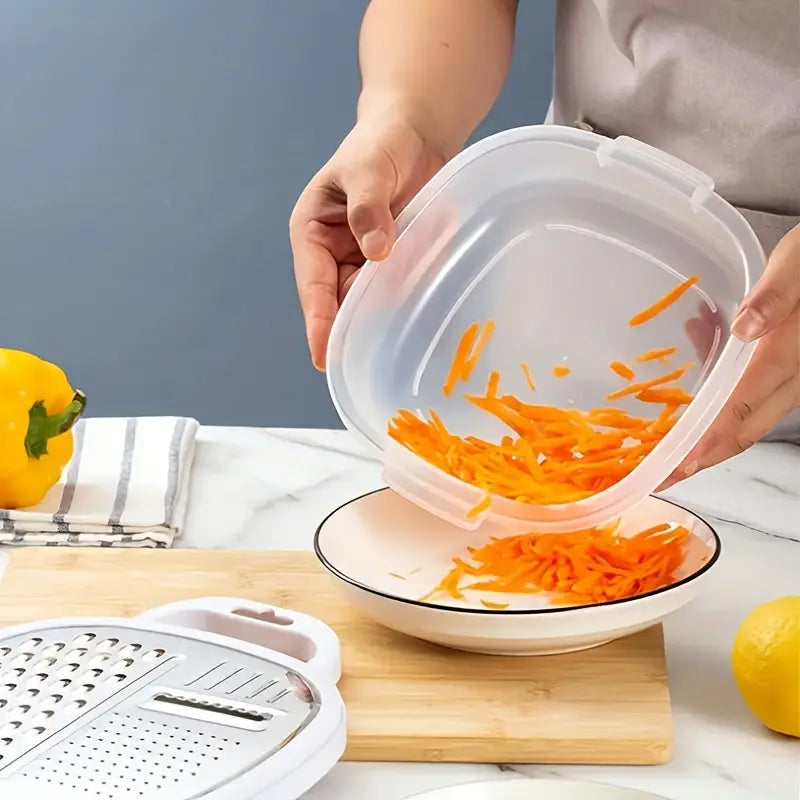 Vegetable Cutter With Lid And Drainer Basket Kitchen Tools & Gadgets - DailySale