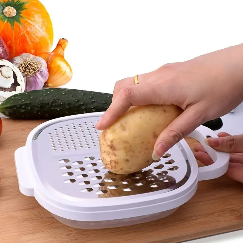 Vegetable Cutter With Lid And Drainer Basket Kitchen Tools & Gadgets - DailySale