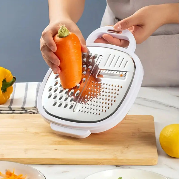 Vegetable Cutter With Lid And Drainer Basket Kitchen Tools & Gadgets - DailySale