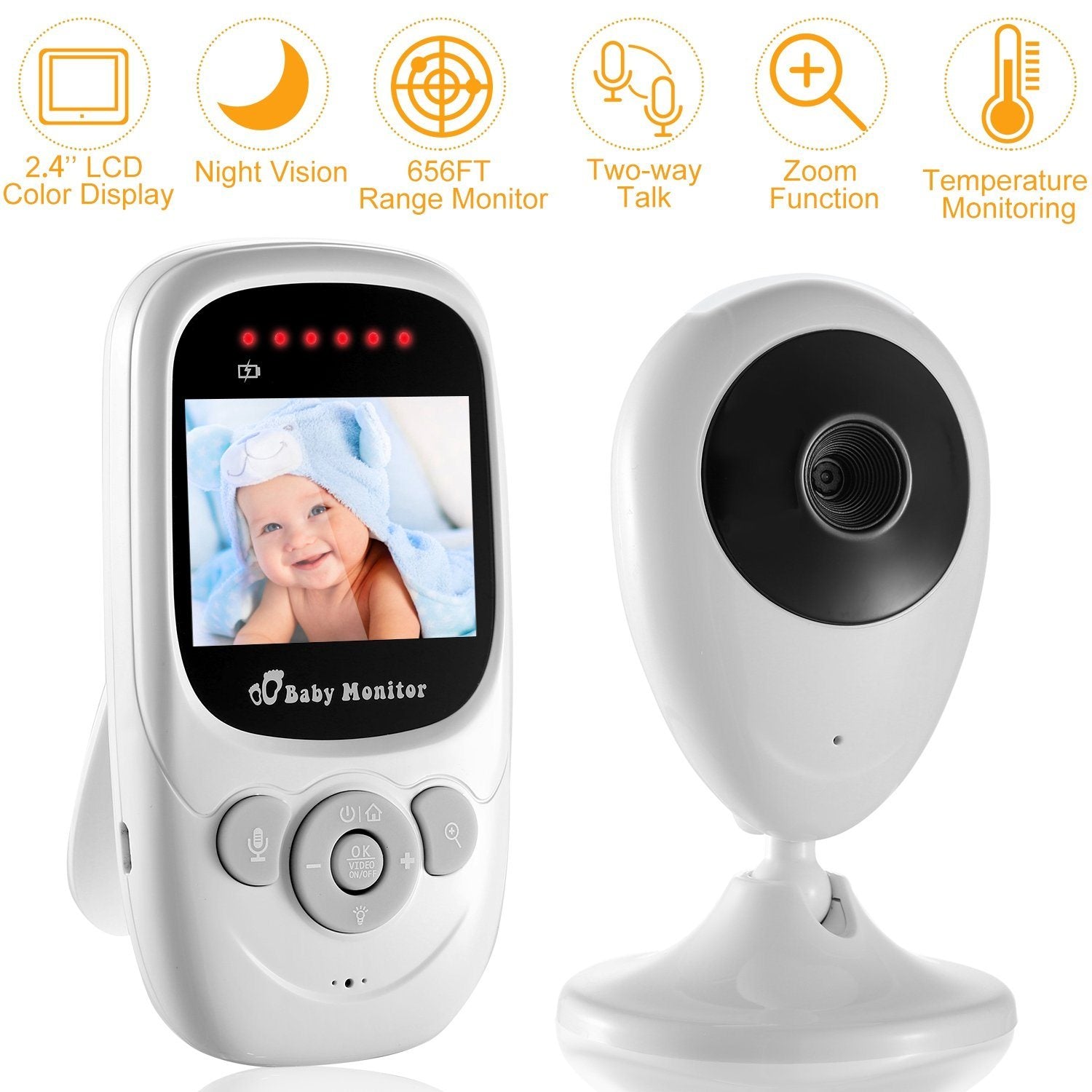 Video Baby with Digital Camera Infrared Night Viion Baby - DailySale