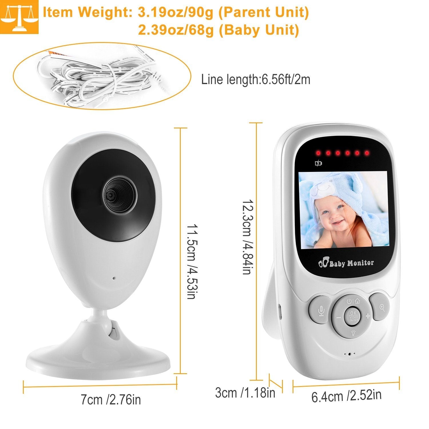 Video Baby with Digital Camera Infrared Night Viion Baby - DailySale