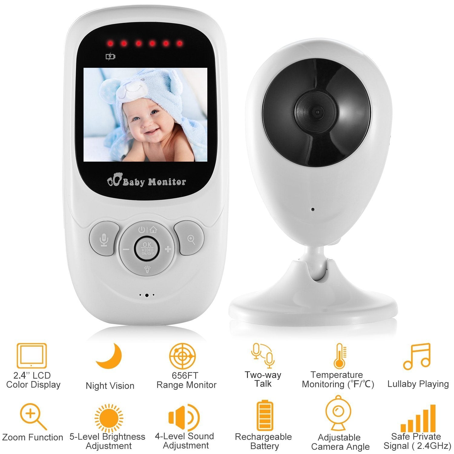 Video Baby with Digital Camera Infrared Night Viion Baby - DailySale