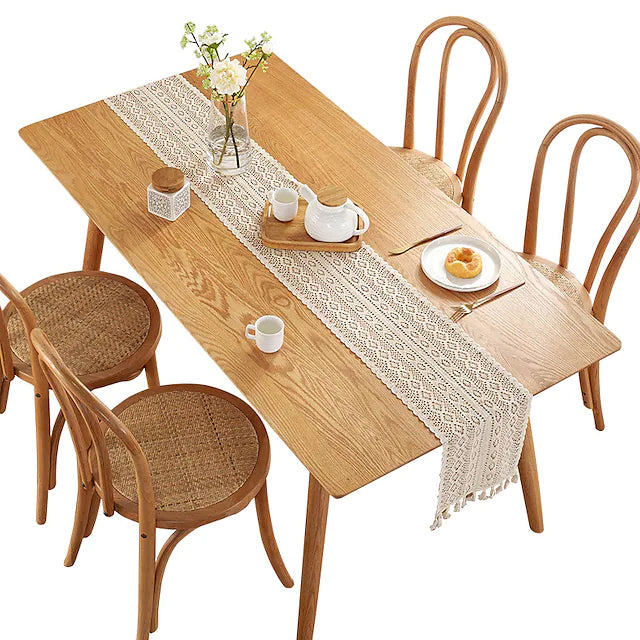 Vintage Farmhouse Style Crochet Lace Tablecloth Wine & Dining - DailySale