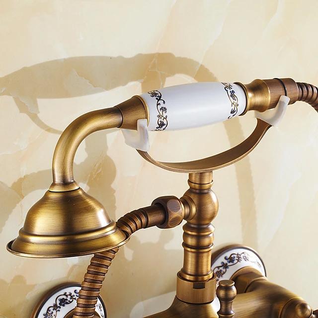 Vintage Style Rainfall Shower Faucet Set Bath - DailySale