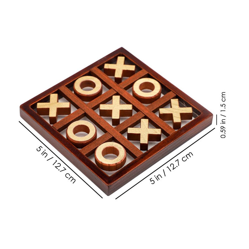Vintage Tic-Tac-Toe Wooden Board Game Toys & Games - DailySale