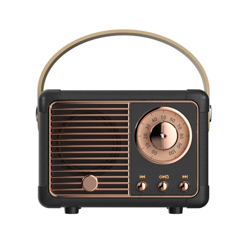 Vintage Wireless Speaker Speakers Black - DailySale