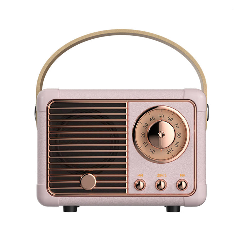 Vintage Wireless Speaker Speakers Pink - DailySale
