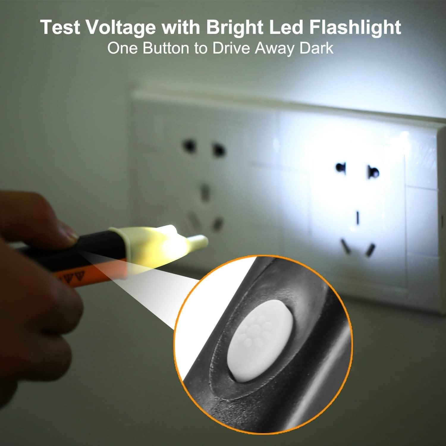 Voltage Tester Detector Pen Non-Contact with Flashlight Household Batteries & Electrical - DailySale