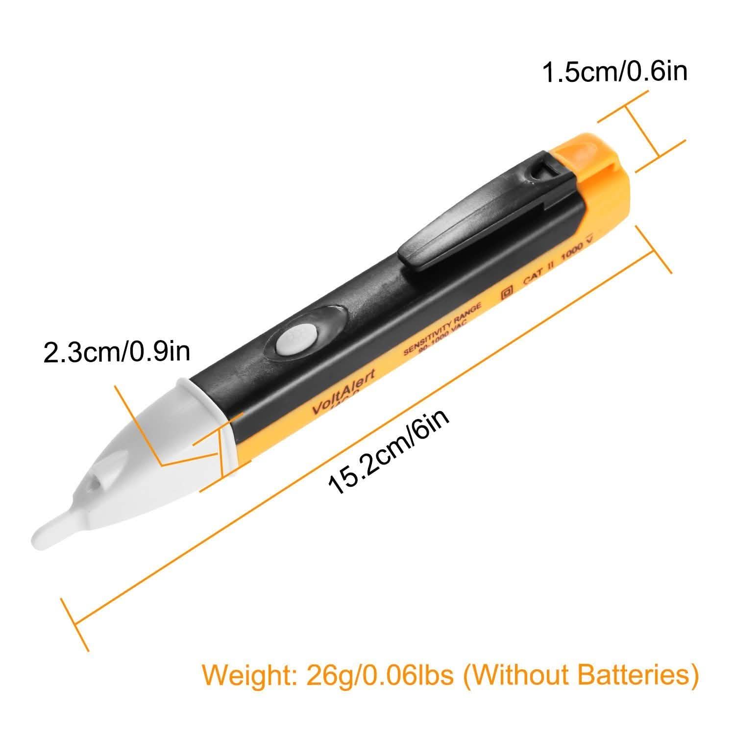 Voltage Tester Detector Pen Non-Contact with Flashlight Household Batteries & Electrical - DailySale