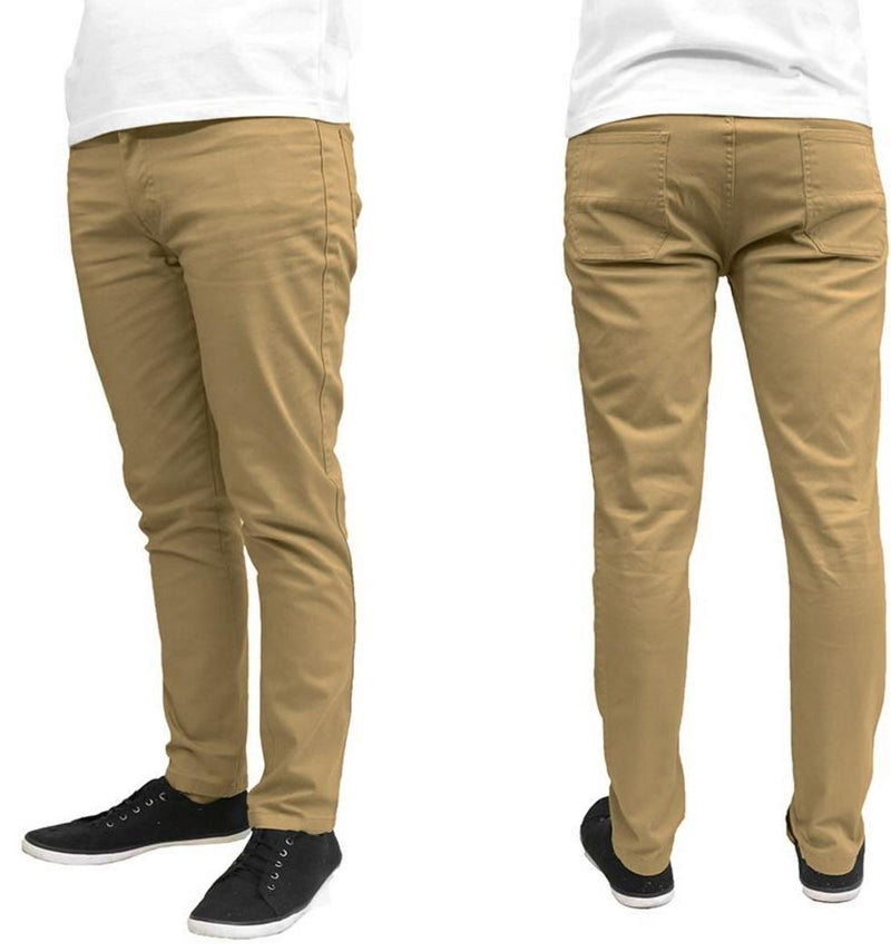 Galaxy by Harvic Men's Slim Fit Cotton Stretch Chinos - Assorted Colors and Sizes - DailySale, Inc