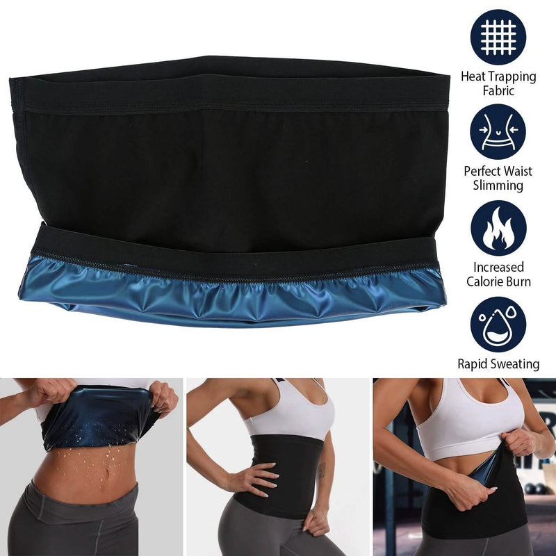 Waist Trimmer Women Sauna Sweat Wraps Waist Slimming Trainer Belt Fitness - DailySale