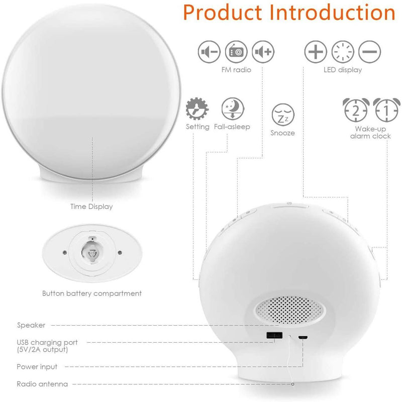 Key features of Wake Up Light Sunrise Alarm Clock