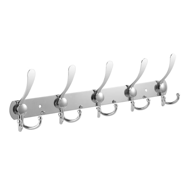 Wall Mount Coat 15 Hooks Stainless Steel Clothes Hanger Rack Closet & Storage - DailySale