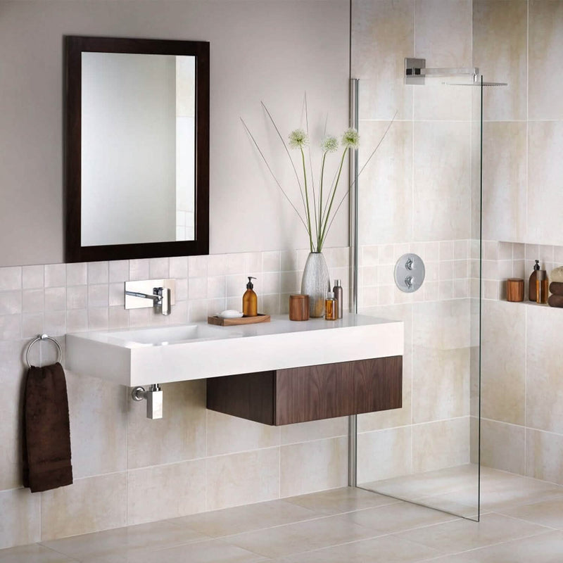 Wall Mount Mirror Wood-Like Frame Rectangle Modern Hanging Mirror Furniture & Decor - DailySale