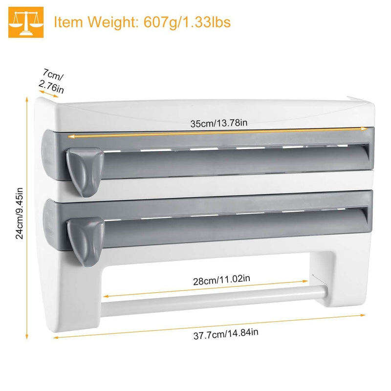 Wall Mounted Kitchen Roll Dispenser with Cutter Kitchen & Dining - DailySale