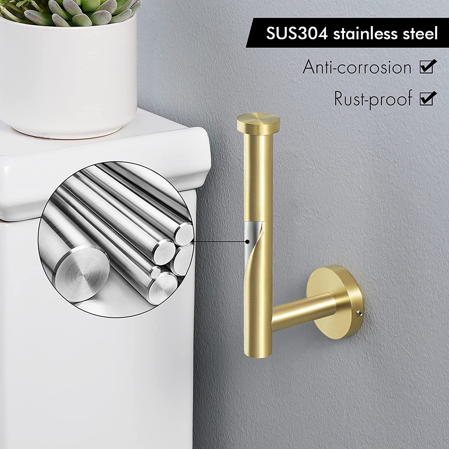 Wall Mounted Toilet Paper Holder Bath - DailySale