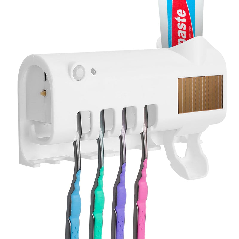 Wall Mounted Toothbrush Sanitizer Holder IR Induction UV Sanitization Rack Face Masks & PPE - DailySale
