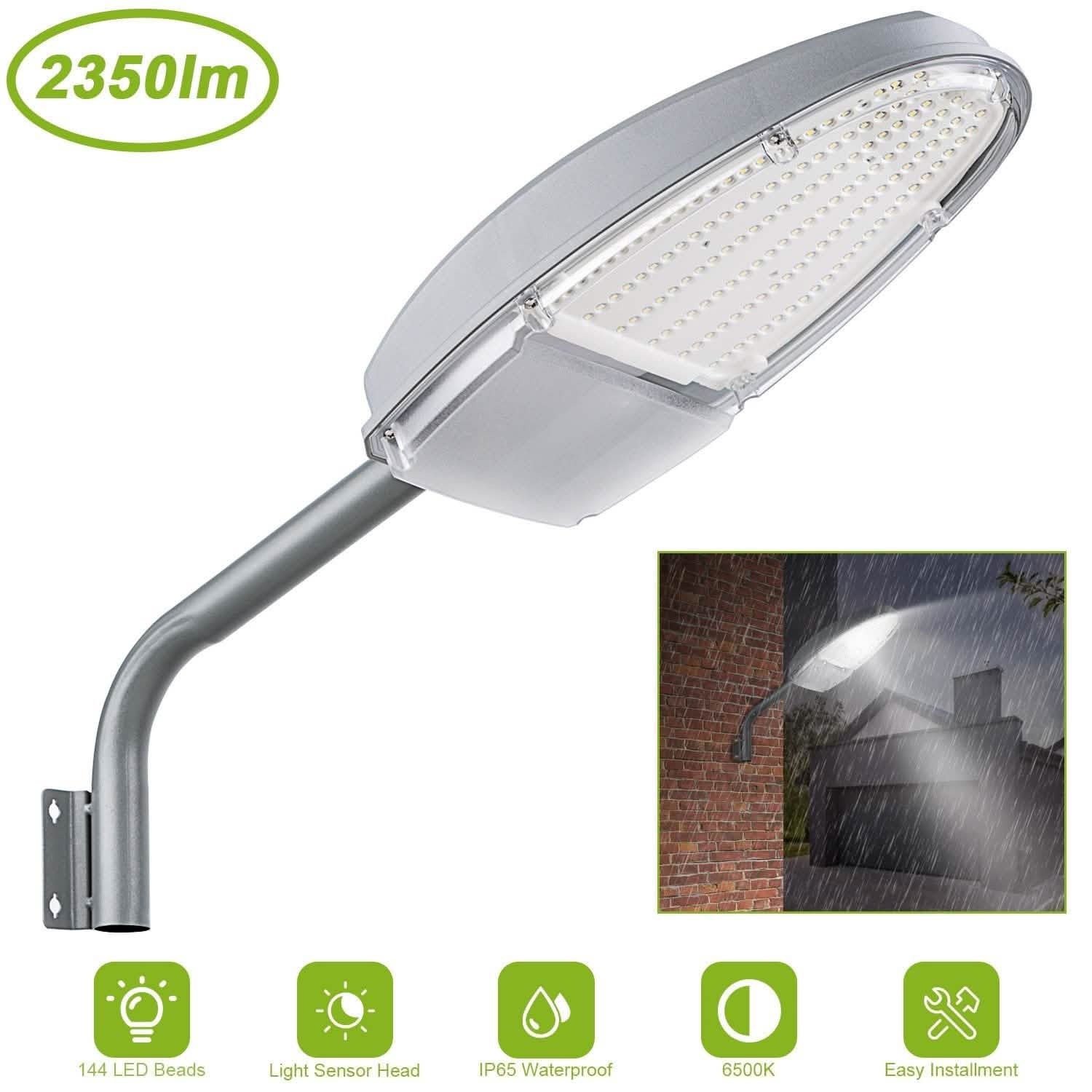 Wall Pack LED Lights 144LEDs Photocell Sensor Street Lamp IP65 Waterproof Lighting & Decor - DailySale