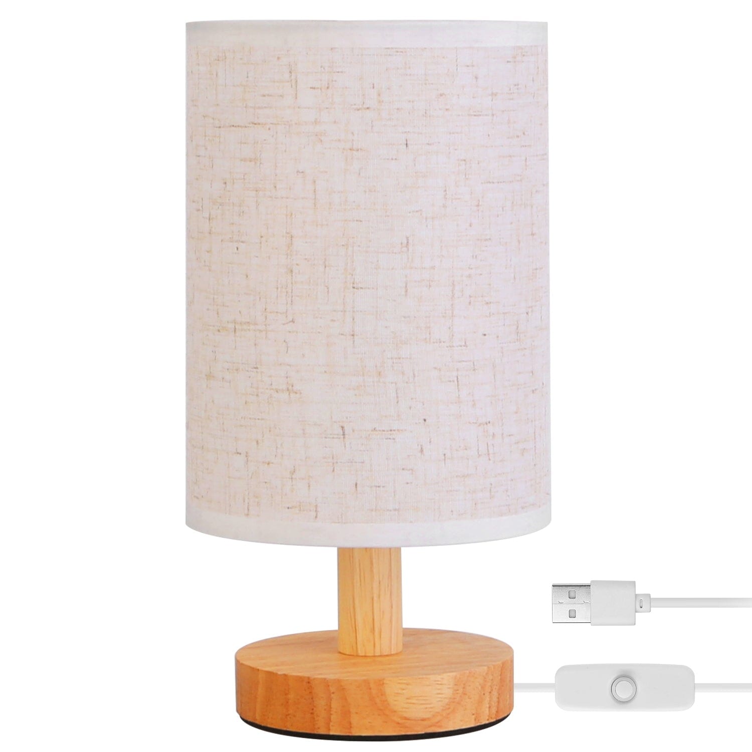 Warm White Nightstand Lamp USB Plug Modern Lantern Indoor Lighting - DailySale