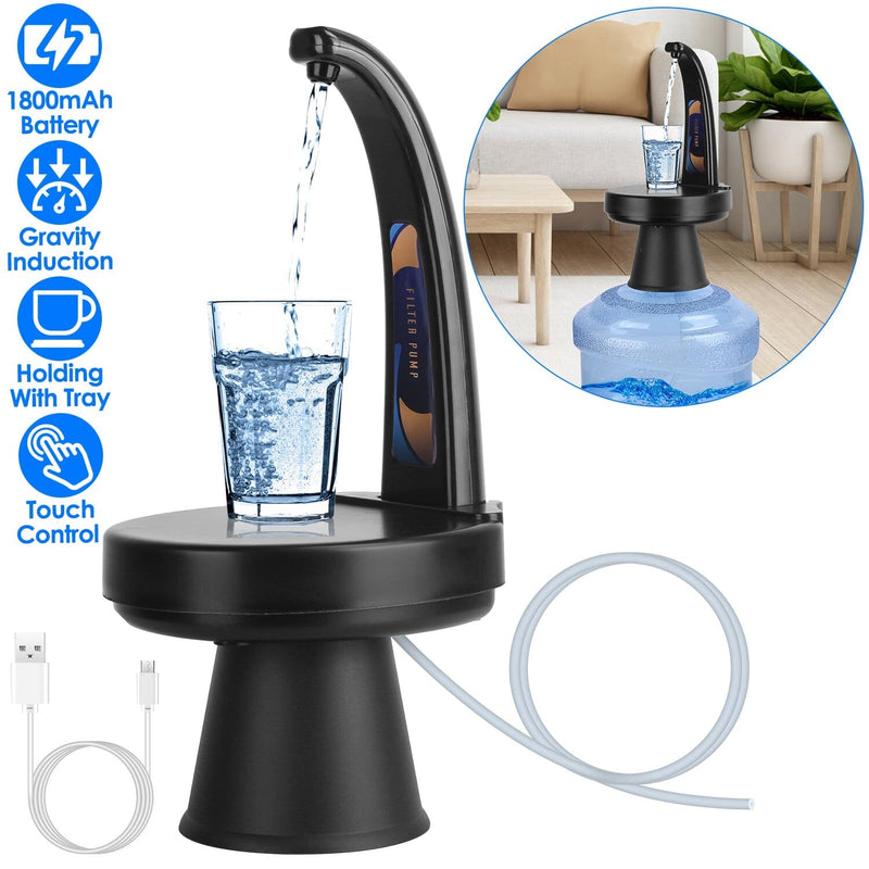 Water Bottle Pump USB Rechargeable Automatic Electric Water Dispenser  One-button Switch Drinking Pump Dispenser Kitchen Tools