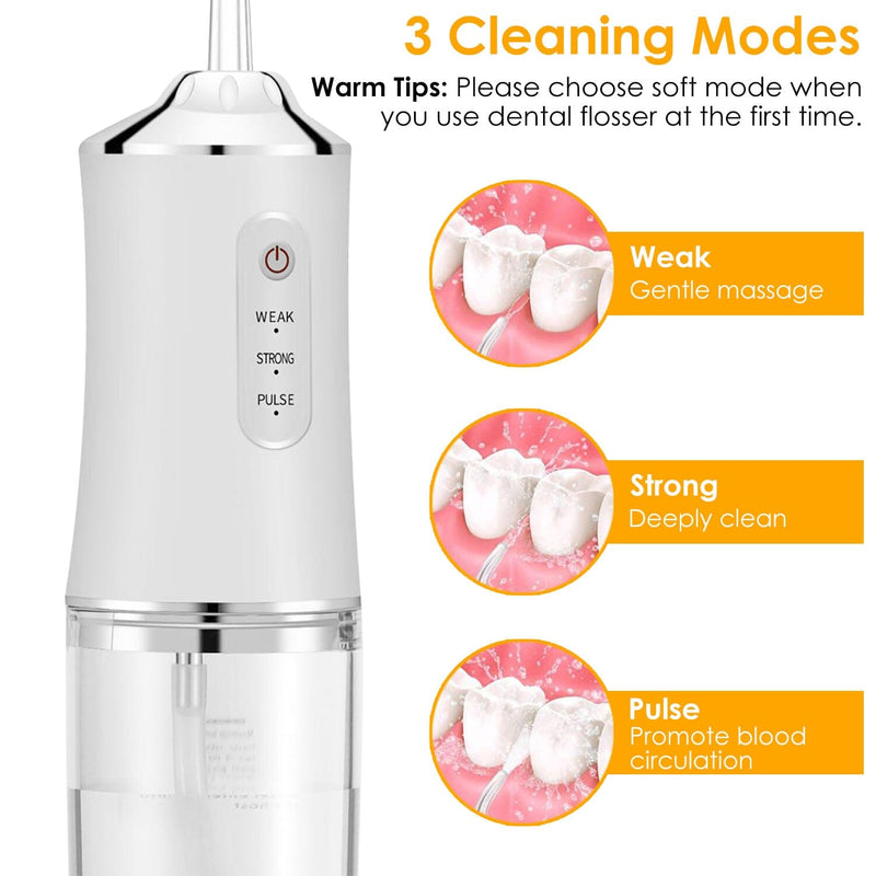 Water Flosser Cordless Dental Oral Irrigator Waterproof Teeth Cleaner Beauty & Personal Care - DailySale