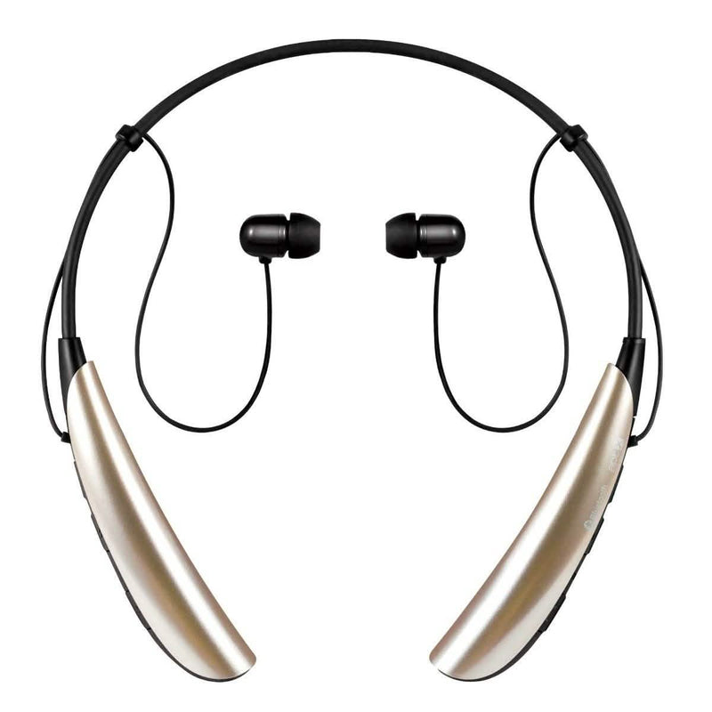 Water-Resistant Behind-the-Neck Bluetooth Stereo Headset - Assorted Colors Headphones & Speakers Gold - DailySale