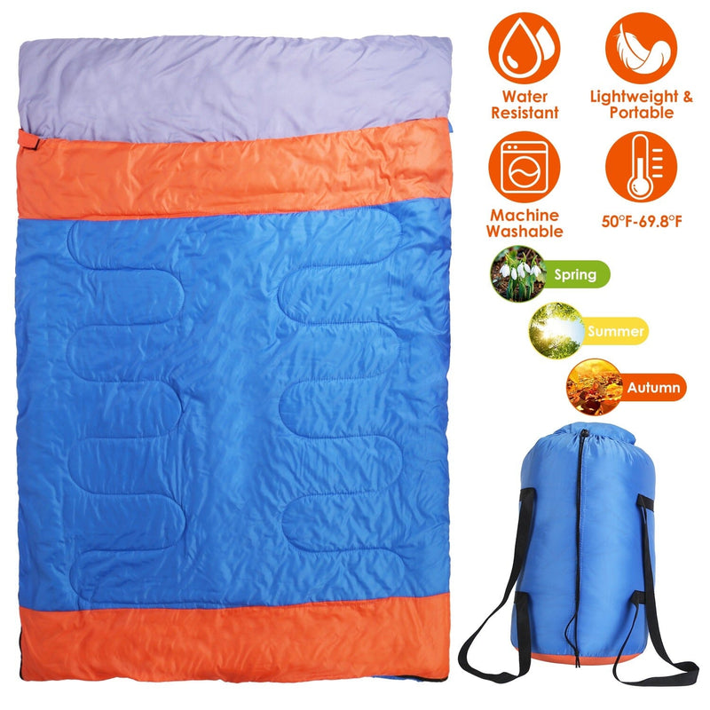 Water Resistant Camping Cotton Liner Sleeping Bag with Sack Sports & Outdoors - DailySale