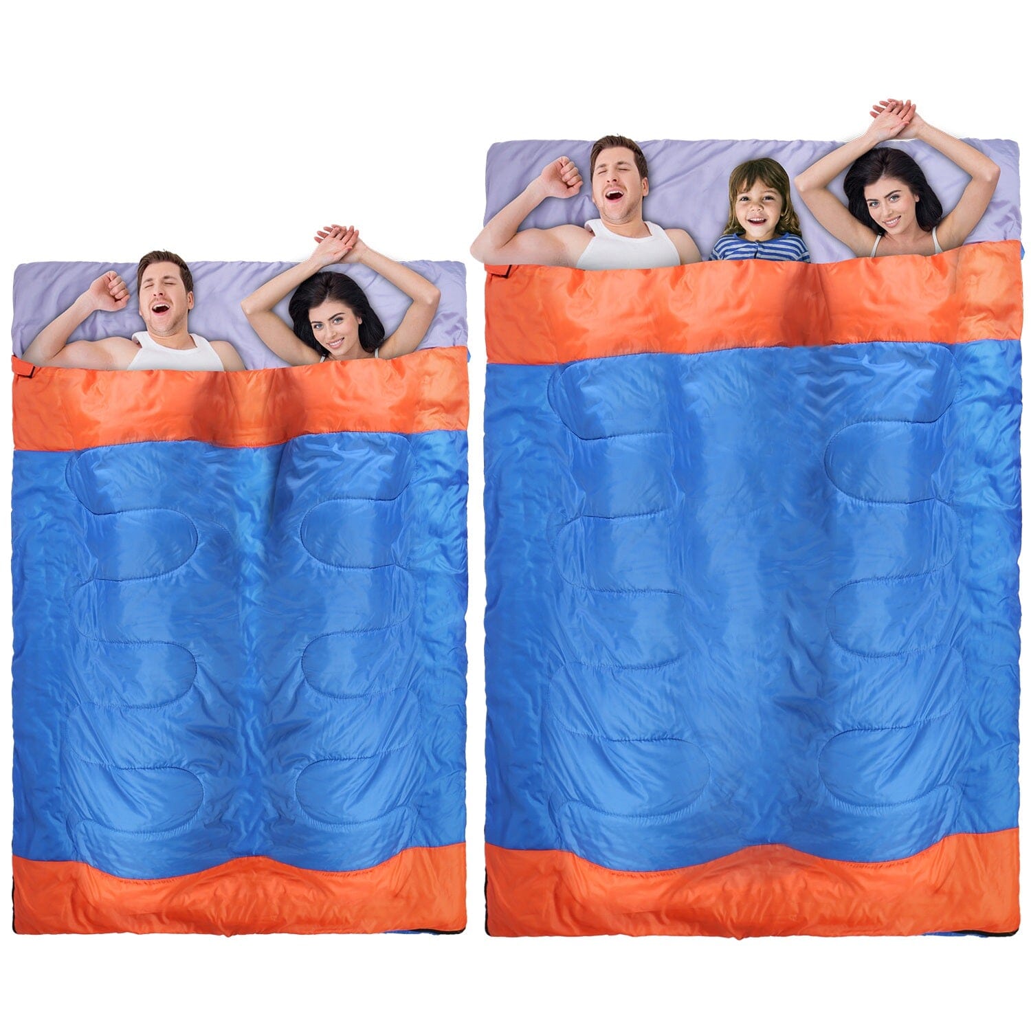 Water Resistant Camping Cotton Liner Sleeping Bag with Sack Sports & Outdoors - DailySale