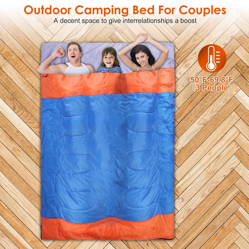 Water Resistant Camping Cotton Liner Sleeping Bag with Sack Sports & Outdoors - DailySale