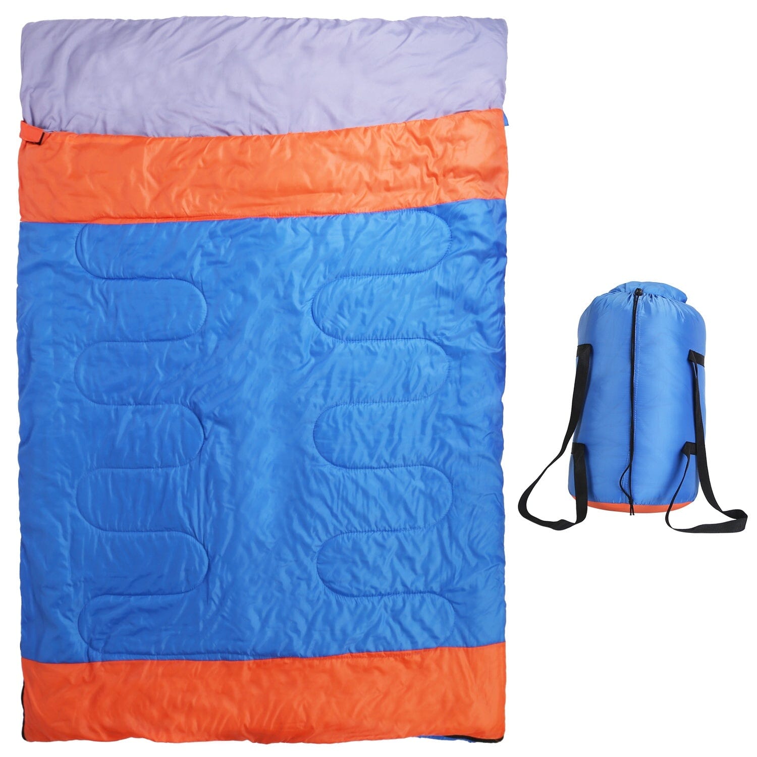 Water Resistant Camping Cotton Liner Sleeping Bag with Sack Sports & Outdoors - DailySale