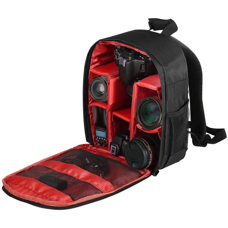 Waterproof Camera Backpack Shockproof Protection Bags & Travel Red - DailySale