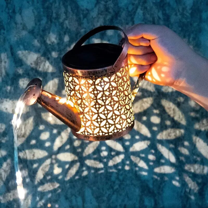 Waterproof Copper Solar Watering Can Light Outdoor Lighting - DailySale