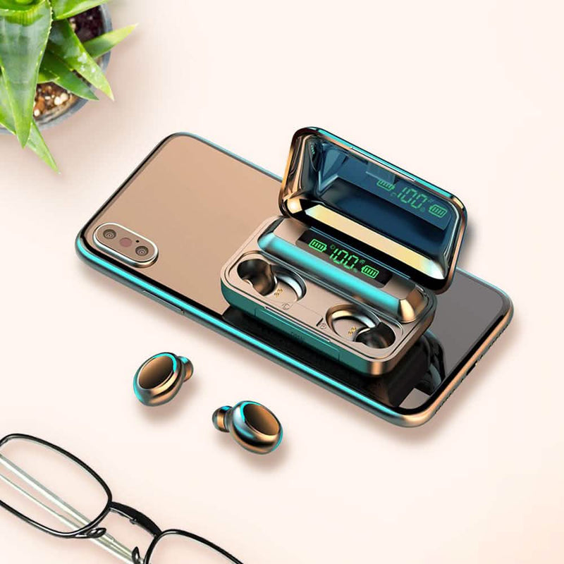 Waterproof Earbuds With Charging Case Headphones & Audio - DailySale