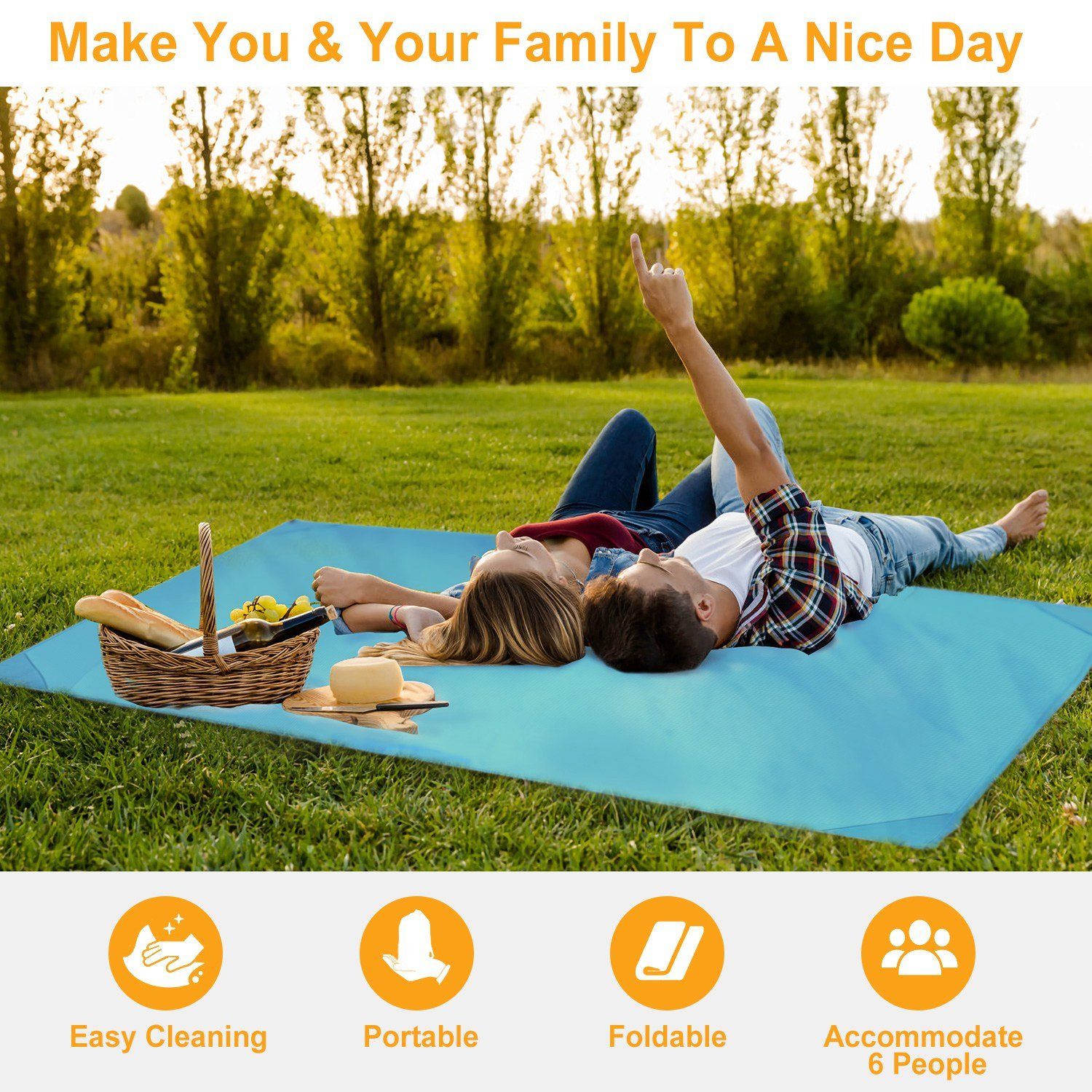 Waterproof Foldable Camping Rug Pocket Sand Proof Picnic Mat Sports & Outdoors - DailySale