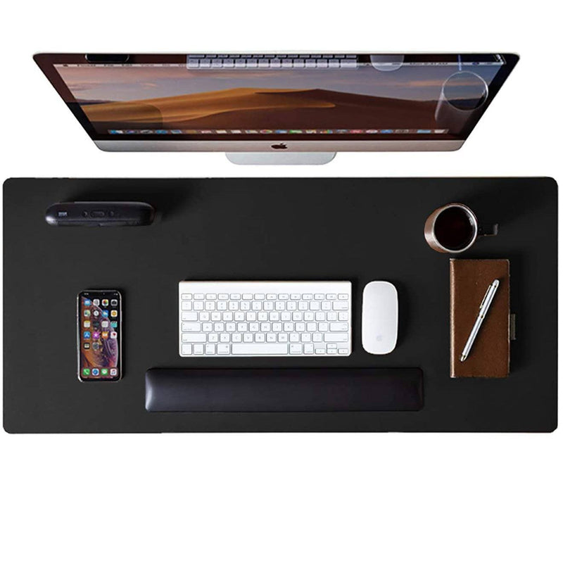 Waterproof Leather Desk Writing Pad for Office and Home Computer Accessories Black 23.6" x 13.7" - DailySale