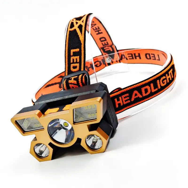 Waterproof LED Headlamp for Outdoor Adventures Sports & Outdoors Gold - DailySale