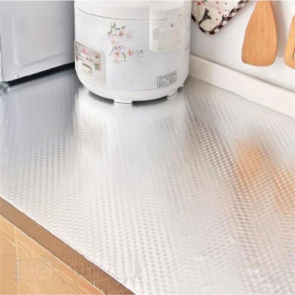Waterproof Oil Proof Aluminum Foil Self Adhesive Wall Sticker Kitchen & Dining - DailySale