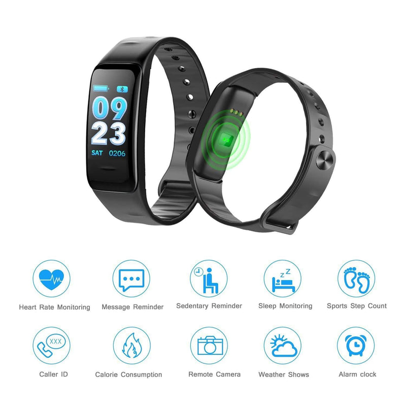 Waterproof Purple Smart Wristband Bracelet Fitness Tracker Health Monitor Heart Rate Gadgets & Accessories - DailySale