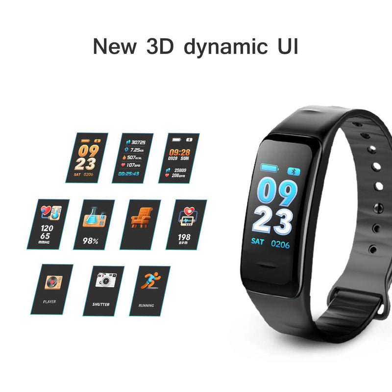 Waterproof Purple Smart Wristband Bracelet Fitness Tracker Health Monitor Heart Rate Gadgets & Accessories - DailySale