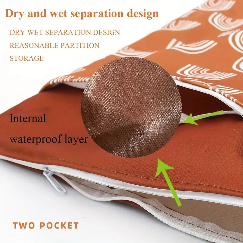 Waterproof Reusable Wet Bag Wet Dry Bags For Cloth Diapers & Breast Pump Parts Bags & Travel - DailySale