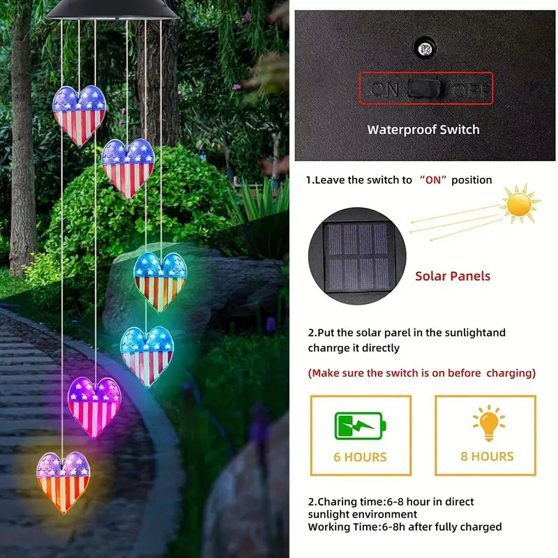 Waterproof Solar Wind Chime Light Garden & Patio - DailySale