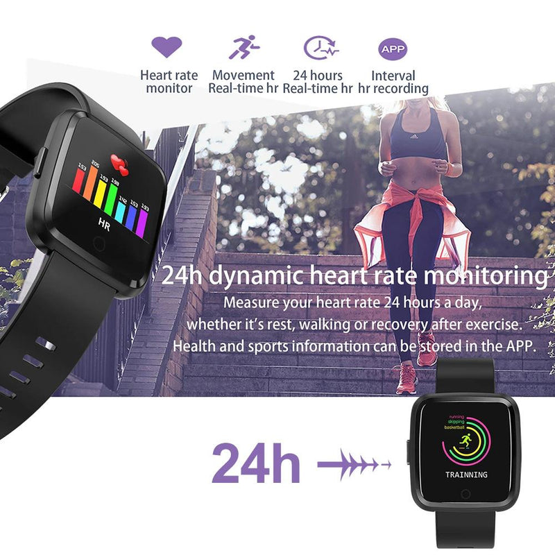 Waterproof Touch Screen Watch Heart Rate Sports Fitness Tracker Wellness & Fitness - DailySale