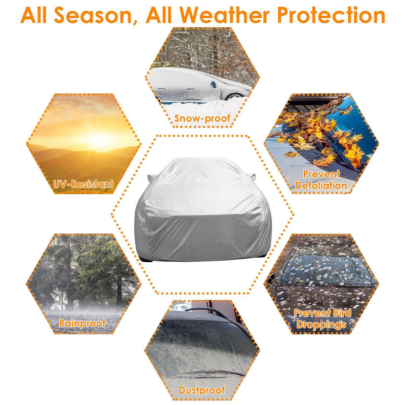 Weather UV Outdoor Full Cover For Sedans Up To 185" Automotive - DailySale