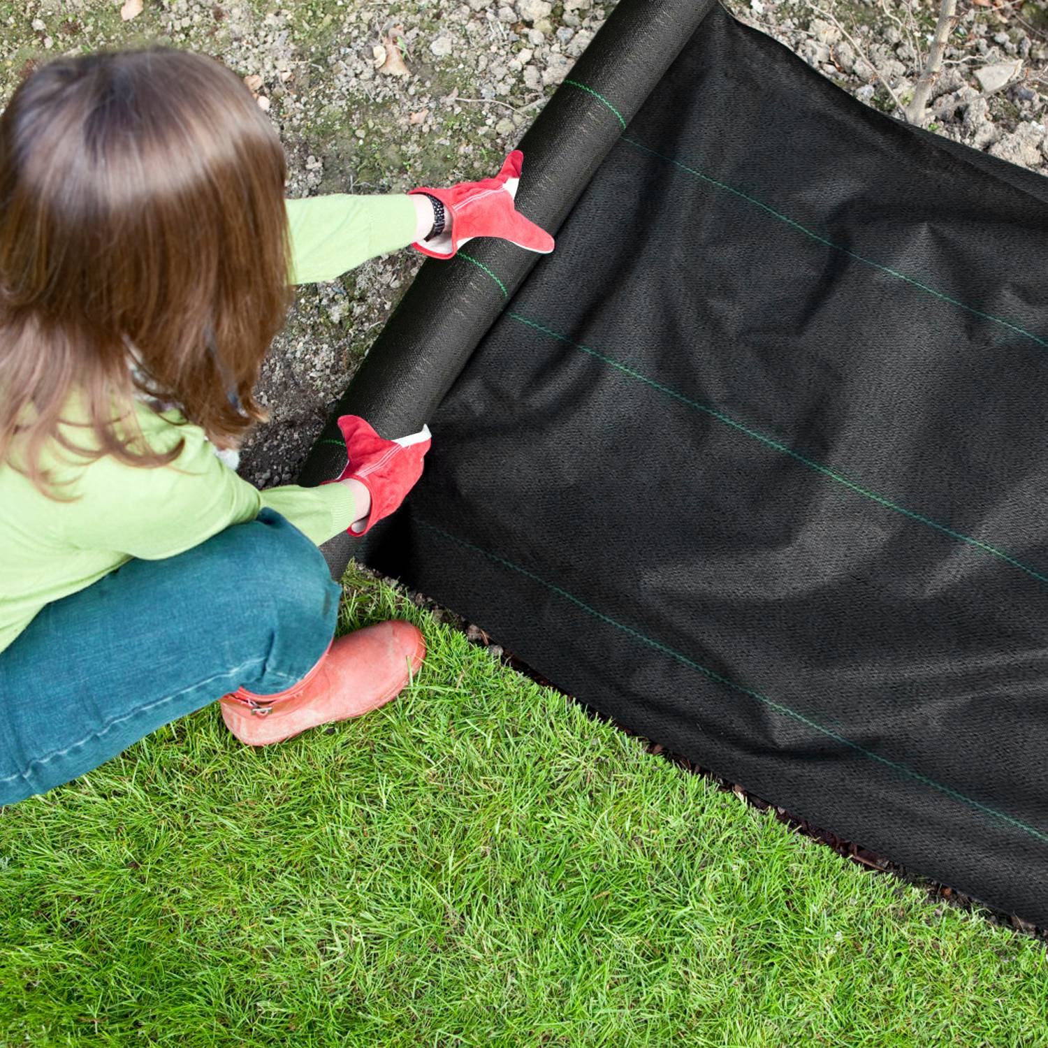 Weed Barrier Landscape Gardening Mat Fabric Woven Garden & Patio - DailySale