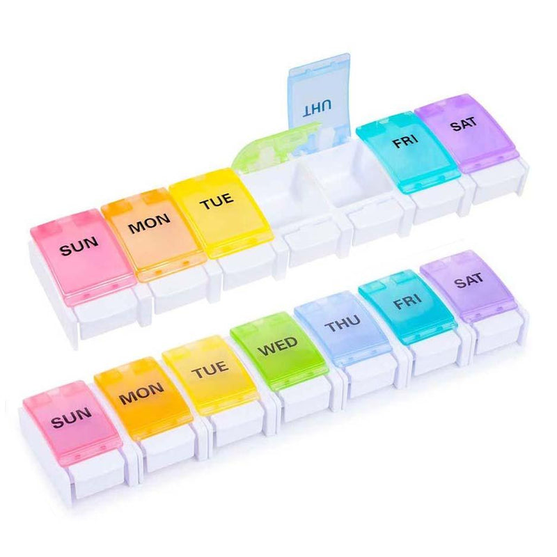 Weekly Pill Organizer Detachable, Sukuos Large Daily Pill Cases Wellness - DailySale
