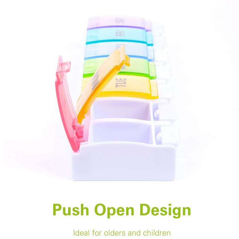 Weekly Pill Organizer Detachable, Sukuos Large Daily Pill Cases Wellness - DailySale
