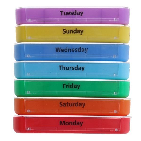 Weekly Pill Organizer Dispenser Box Wellness - DailySale